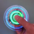 Shoous LED Light Fidget Spinner Hand Top Spinners Glow in Dark Light EDC Figet Spiner Finger