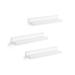 3 Set Floating Wall Shelves 15-inch Long Picture Shelving Ledge MDF White - 15"L x 3.9"W x 1.2"H