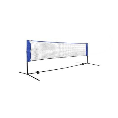10 Feet Long Blue Portable Sports Set with Height Adjustable Poles and Triangular Base