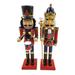 14 inch King and Drummer Nutcracker - red