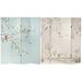 6 ft. Tall Double Sided Birds and Plum Blossoms Canvas Room Divider