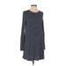 Abercrombie & Fitch Casual Dress - Shift: Blue Color Block Dresses - Women's Size X-Small