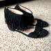 J. Crew Shoes | Nwob Paul Andrew X J. Crew Fringe Flat Sandals | Color: Black | Size: 6