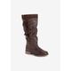 Women's Bianca Water Resistant Knee High Boot by MUK LUKS in Brown (Size 6 1/2 M)