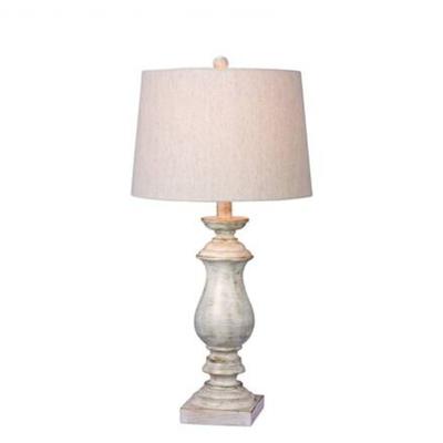 White Resin 29.5" Table Lamp by Fangio Lighting in White