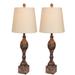 Cottage Antique Brown Resin 26.5" Table Lamp, Set 2 by Fangio Lighting in Brown