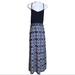 J. Crew Dresses | J Crew Navy Maxi Dress Side Zip Size 6 Side Slit 1829 | Color: Blue | Size: 6