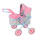 Laeto Bella And Friends Kids Ranger Dolls Pram | Folding Doll Pram, Baby Doll Pram With Storage & Adjustable Handle - Pink & Blue Ages 3 Years +