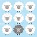 Sand & Stable™ Baby & Kids Be Ewe by Moira Hershey - Wrapped Canvas Graphic Art Canvas in Blue/White | 20 H x 20 W x 1.25 D in | Wayfair