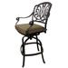 K&B Patio Kristy Set Of 2 Patio Swivel Barstool w/ Cushion in Brown | 51 H x 25 W x 22 D in | Wayfair LD777-7-S2