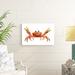 Rosecliff Heights Crab Cameo II by June Erica Vess - Wrapped Canvas Painting Canvas in Black/Brown/Orange | 20 H x 30 W x 1.25 D in | Wayfair