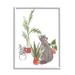 Stupell Industries Curious Grey Cat Indoor Pet House Plant Scene By June Erica Vess Wood in Brown | 20 H x 16 W x 1.5 D in | Wayfair