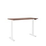 Poppin Series L Adjustable Height Desk Wood/Metal in Gray/White | 57 W x 27 D in | Wayfair 105394