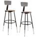 National Public Seating Heavy Duty Lab Stool Manufactured Wood/Metal in Gray/Black | 24 H x 14 W x 14 D in | Wayfair 6224B-10/2