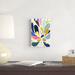 Red Barrel Studio® Abstract Petals I by Grace Popp - Wrapped Canvas Painting Canvas in Blue/Green/Yellow | 12 H x 8 W x 1.25 D in | Wayfair