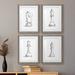 Red Barrel Studio® Chess Piece Study I - 4 Piece Picture Frame Print Set Paper, Wood in White | 47 H x 31.5 W in | Wayfair