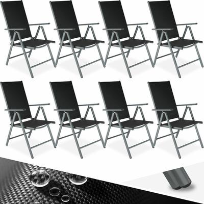 8 aluminium garden chairs - reclining garden chairs, garden recliners, outdoor chairs