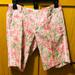 Lilly Pulitzer Shorts | Lilly Pulitzer Chipper Shorts Flamingo Pink Trim Euc Size 4 Golf Bermuda Short | Color: Pink/White | Size: 4