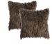 Everly Quinn Set Of 2 Faux Fur Throw Cushion Covers Square Faux Fur in Brown | 18 H x 18 W x 5 D in | Wayfair F0C409262EA340F386A2DA6B14C99DDA