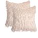 Everly Quinn Set Of 2 Faux Fur Throw Cushion Covers Square Faux Fur in Red/Pink | 20 H x 20 W x 5 D in | Wayfair 40C2EDBFEA134C378CEC8EFBC4747ED2