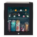 Kuhla Mini Fridge 46 Litre/38 Can Lockable Drinks & Beer Fridge Black Table Top Mini Fridge with Lock & Key KBC1B