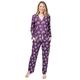 Cyberjammies Ladies Pyjamas Purple with Cream Pinecone Print Pajamas PJ Set (4973 4974) (14)