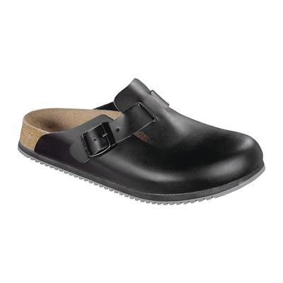 Clog Boston Super Grip, Naturleder, schwarz, Weite normal, Größe 45 - Birkenstock