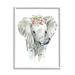 Stupell Industries Chic Baby Elephant w/ Floral Print Hair Tie by Carol Robinson - Painting on Canvas in Gray | 30 H x 24 W x 1.5 D in | Wayfair