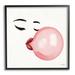 Stupell Industries Glamorous Face Blowing Bubble Gum Bold Lips XXL Stretched Canvas Wall Art By Janelle Penner Canvas in Pink | Wayfair