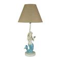 Trinx Lydie 22.5" Blue Table Lamp Resin/Fabric in Blue/Brown/White | 22.5 H x 11 W x 11 D in | Wayfair 96AAC7E1CD544534AA2F698B81CB4A8C