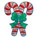 18.5" Lighted Double Candy Cane Christmas Window Silhouette