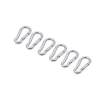 XCHTX Carabiner Clip, Spring Snap Hooks, Heavy Duty Stainless Steel 304  Hooks,in/Outdoor Rope Connector