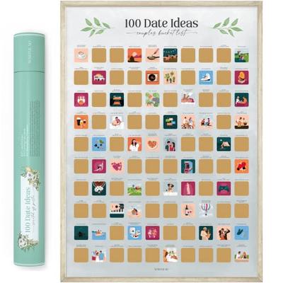 Wishmead 100 Dates Scratch Off Poster - Bucket List - Couples Games Date  Night Ideas - Wedding Gifts for Couple Games for Couples Gifts - Valentines  Day Gifts for Him - Engagement Gift Relationship