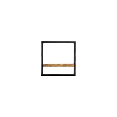 SIT Möbel Wandregal mit 1 Boden | Mango-Holz natur | Metall schwarz | B 35 x T 25 x H 35 cm | 14340-01 | Serie SIDNEY