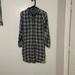 Madewell Dresses | Madewell Flannel Plaid Shirt Dress With Pockets. | Color: Black/White | Size: S