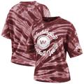 Women's WEAR by Erin Andrews Burgundy Washington Football Team Tie-Dye T-Shirt