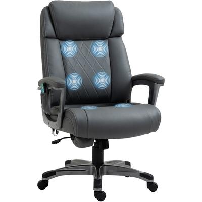 Massage-Bürostuhl 6-Punkt-Massage-Drehstuhl ergonomischer Stuhl Einstellbare aus Kunstleder mit