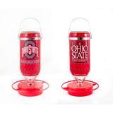 Hummers Galore The Ohio State University Hummingbird Feeder Glass in Gray/Red | 11 H x 7 W x 4 D in | Wayfair OSU32