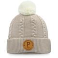 Women's Fanatics Branded Natural Pittsburgh Pirates Outdoor Play Cuffed Knit Hat with Pom