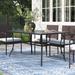 Lark Manor™ Alphild Outdoor Patio Rectangular Metal Slatted Dining Table Metal in Black | 28.3 H x 59 W x 37.7 D in | Wayfair