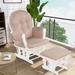 Bahrudin Harriet Bee Rocking Chair Glider w/ Ottoman in Pink/Gray | 39.5 H x 29.5 W x 28.5 D in | Wayfair 20BE2F6CED334C25981FE008F6625447