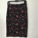 Lularoe Skirts | Euc!! Lularoe Women's Black/Purple/Orange/Blue Feather Print Cassie Skirt Sz S | Color: Black/Blue/Orange/Purple | Size: S