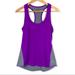 Athleta Tops | Athleta Colorblock Chi Tank Purple Gray Racer Back Size Small | Color: Gray/Purple | Size: S