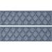 WaterHog Argyle Stair Tread 8.5"x30" (set of 4) by Bungalow Flooring in Blue