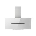 Elica SHY-WH-90 90 cm Angled Chimney Cooker Hood - White Glass - For Ducted/Recirculating Ventilation