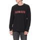 Calvin Klein Men's L/S Sweatshirt Pajama Top, Black W/Strawberry Shake, XL