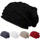 Bonnet en laine tricoté unisexe pour femme et homme chapeaux chauds surdimensionnés pour l'hiver