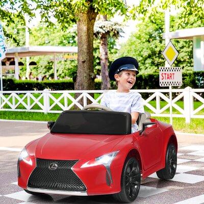 Topbuy kids Lexus Licensed Electric Ride On Car w/ Remote Control Black Plastic in Red | 17.5 H x 24.5 W x 42 D in | Wayfair TOPB003633