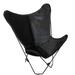 Butterfly Chair - Foundry Select Banjarbaru 33.8" W Cowhide Butterfly Chair Genuine Leather in Black | 33.5 H x 33.8 W x 32.3 D in | Wayfair