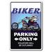 Trinx Ary Biker Sign Resin/Plastic | 10 H x 14 W x 0.1 D in | Wayfair A2E071B78B4F4477A10AA83D296A92DD